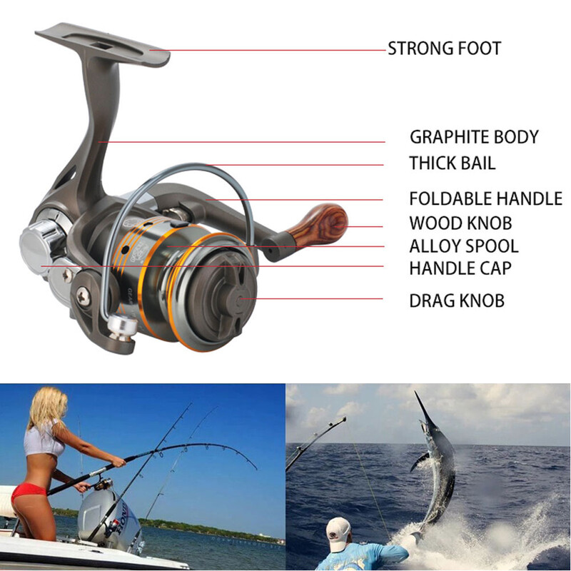 Мини метална макара с въртяща се риболовна макара 13+1bb с лагер 5.2:1 високоскоростно предавателно отношение Риболовна макара Риболовни принадлежности