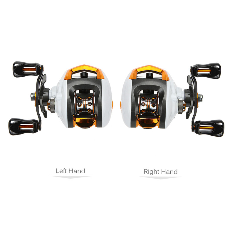 Lixada 12+1 сачмени лагери Макара за хвърляне на стръв Риболовна муха Високоскоростна риболовна макара с магнитна спирачна система Риболовно колело