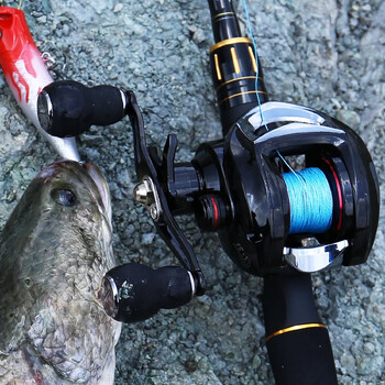 Baitcasting Reel Fishing Roel Λευκό Μαύρο καρούλι Δεξί Αριστερό Χέρι Drag Power 10kg Κυπρίνος Ψάρεμα Τροχοί Ψάρεμα Παρακολούθηση Pesca