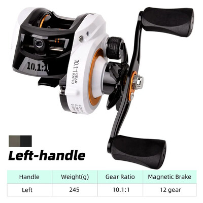 Макара за замятане на стръв Риболовна макара Бяла черна макара Дясна лява ръка Драг мощност 10 кг Колела за риболов на шаран Проследяване на риболов Pesca