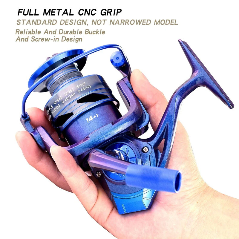 BAKAWA Spinning Fishing Reel MX Discolored Blue 2000 to 7000 Ultralight Max Drag 8kg 5.2:1 Surfcasting Saltwater Spinning Reel