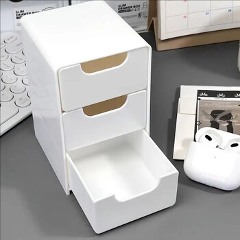 3-Tier Organizers Desktop Organizer με συρτάρια Storage Desk Χαρτικά Αξεσουάρ γραφείου Πλαστικό συρτάρι Σχολικά είδη