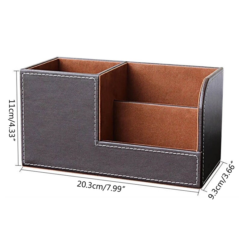 Кожено бюро за калъф Управление на кабели Сортировач Съхранение за кабел Очила Бижута Часовници Настолен домашен офис 3 S