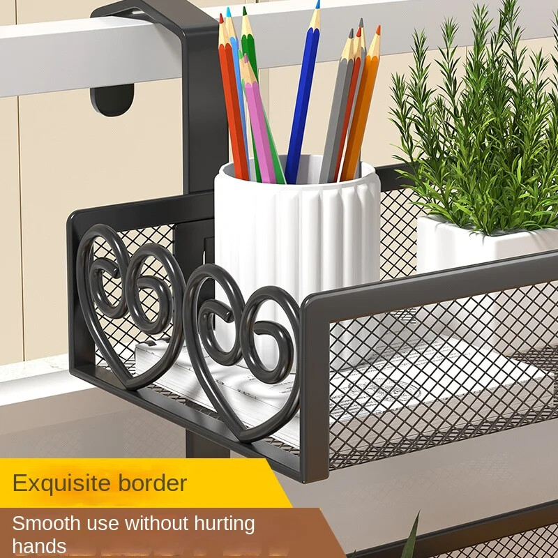 Закачалка за бюро. Желязо. Многопластова рафтова папка. Канцеларски материали. Рафт за съхранение на перваза на прозореца. Синя стойка за саксийни растения. Офис преградна закачалка.