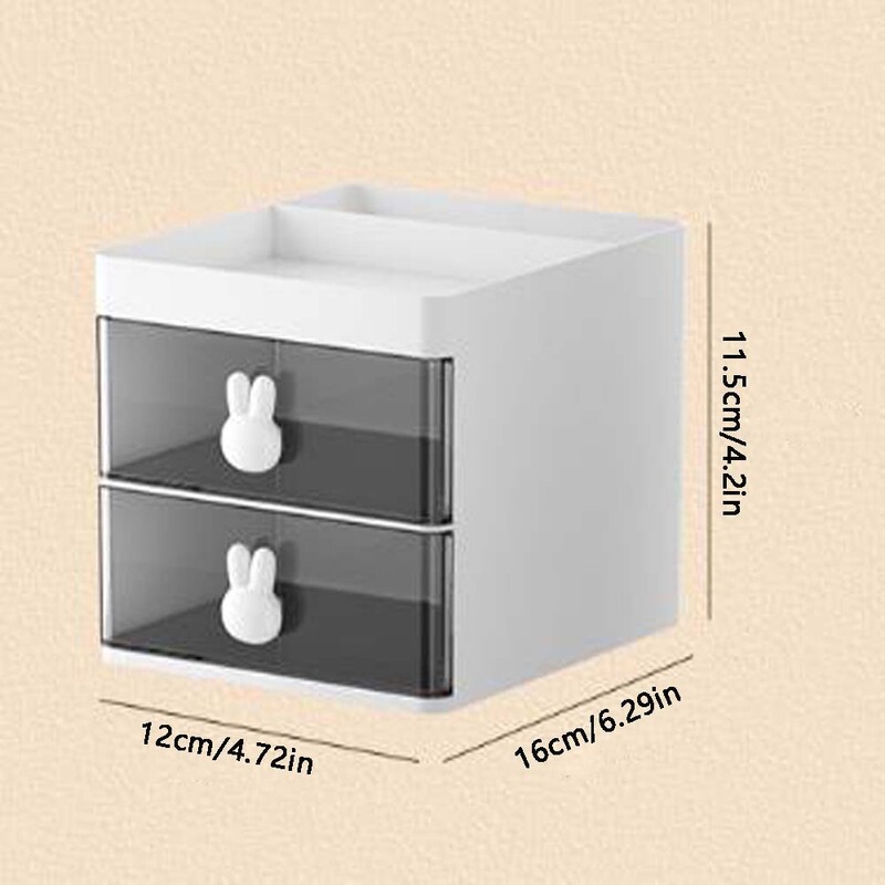 Анимационен креативен държач за писалка, прозрачна кутия за съхранение в чекмедже, аксесоари за съхранение на настолен компютър с голям капацитет, подходящ за канцеларски материали