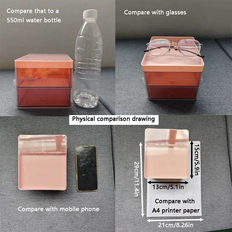 Анимационен креативен държач за писалка, прозрачна кутия за съхранение в чекмедже, аксесоари за съхранение на настолен компютър с голям капацитет, подходящ за канцеларски материали