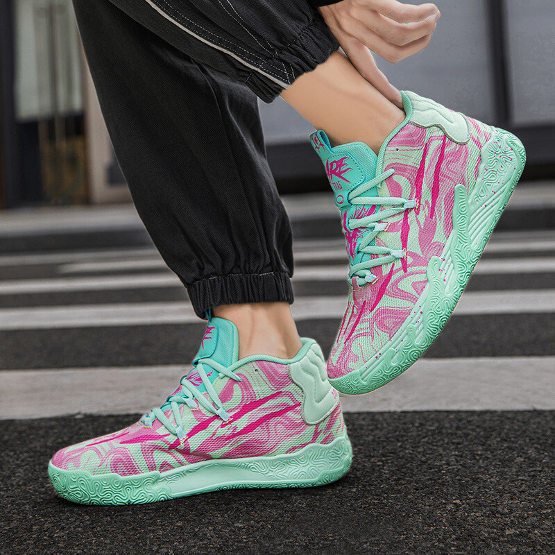 Мъжки баскетболни обувки Подплатени маратонки Шлейф Спортисти Висококачествени спортни обувки Персонализиран дизайн Обувки Ежедневни маратонки 45