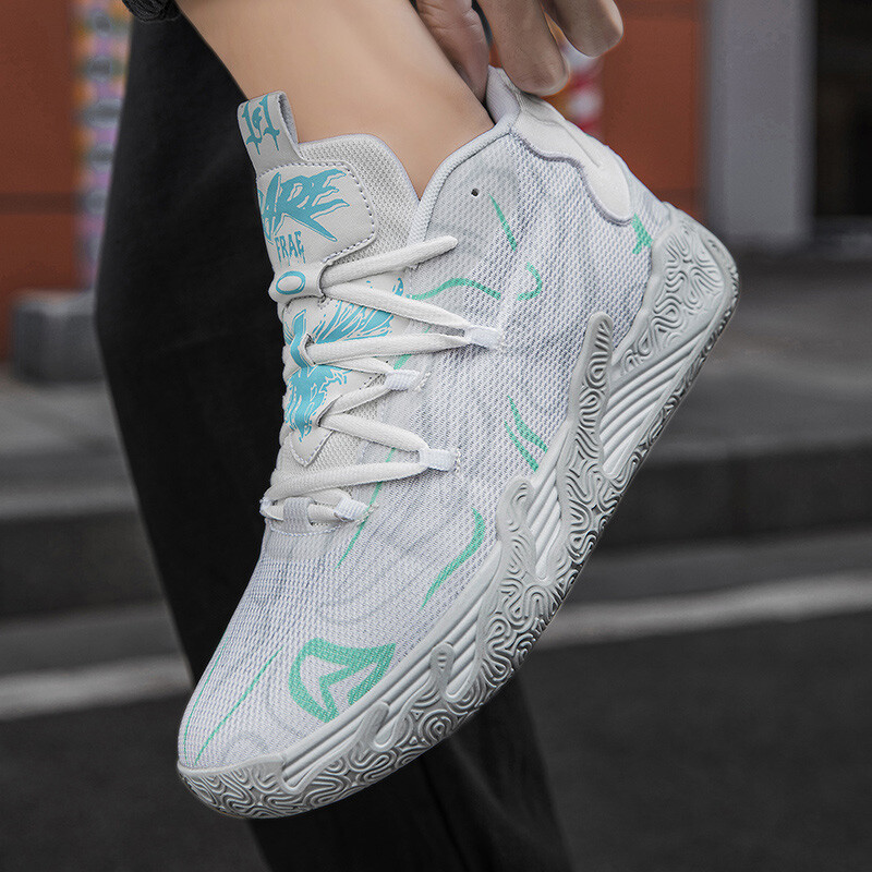 Мъжки баскетболни обувки Подплатени маратонки Шлейф Спортисти Висококачествени спортни обувки Персонализиран дизайн Обувки Ежедневни маратонки 45