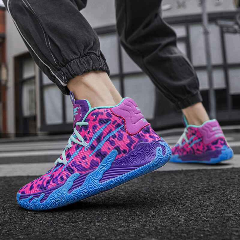 Мъжки баскетболни обувки Подплатени маратонки Шлейф Спортисти Висококачествени спортни обувки Персонализиран дизайн Обувки Ежедневни маратонки 45