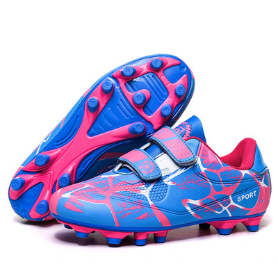 Hot Sale Gyerek focicipők beltéri horoghurok foci kapcsok fiúknak hosszú tüskés futsalcipők gyermek futballcipők botas de fútbol
