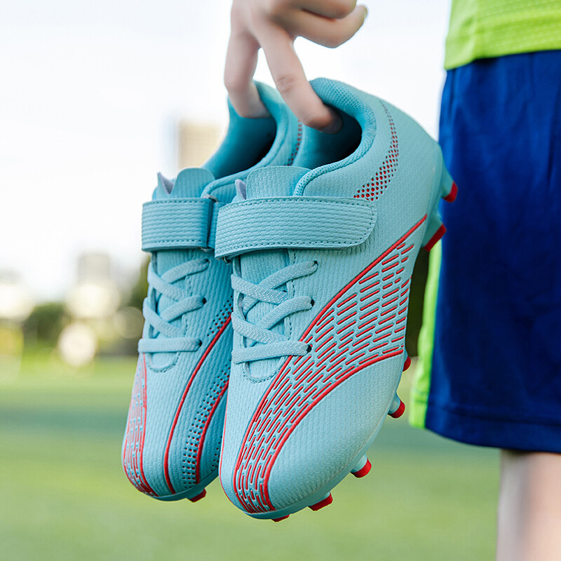 Пролет 2024 Мъжки високи футболни обувки за деца Дишащи футболни противоплъзгащи тренировки Спортни и ежедневни обувки на открито