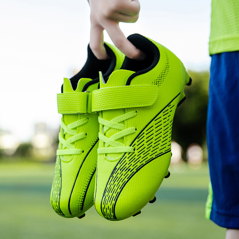 Пролет 2024 Мъжки високи футболни обувки за деца Дишащи футболни противоплъзгащи тренировки Спортни и ежедневни обувки на открито