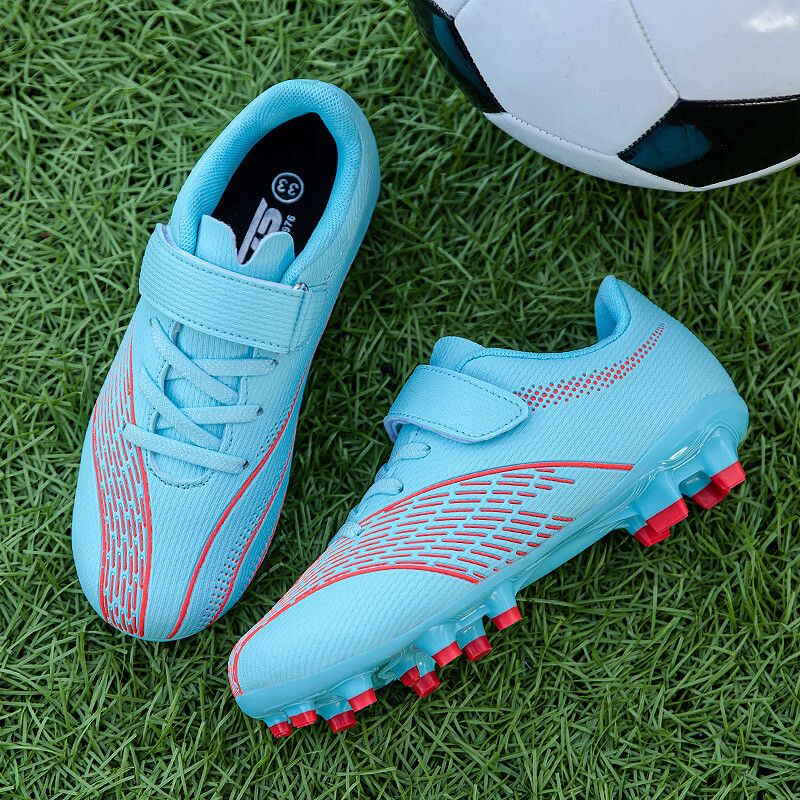 Пролет 2024 Мъжки високи футболни обувки за деца Дишащи футболни противоплъзгащи тренировки Спортни и ежедневни обувки на открито