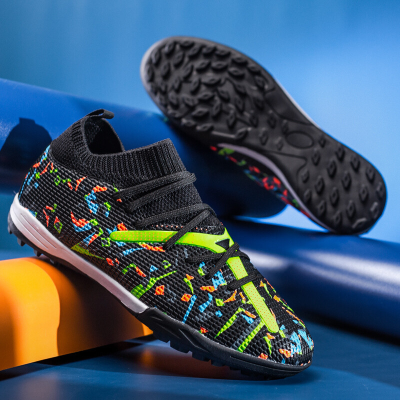 Мъжки футболни обувки Дълги шипове Футболни бутли Спортни обувки за закрито Професионални футболни обувки Drop Shipping Унисекс Дишащи меки