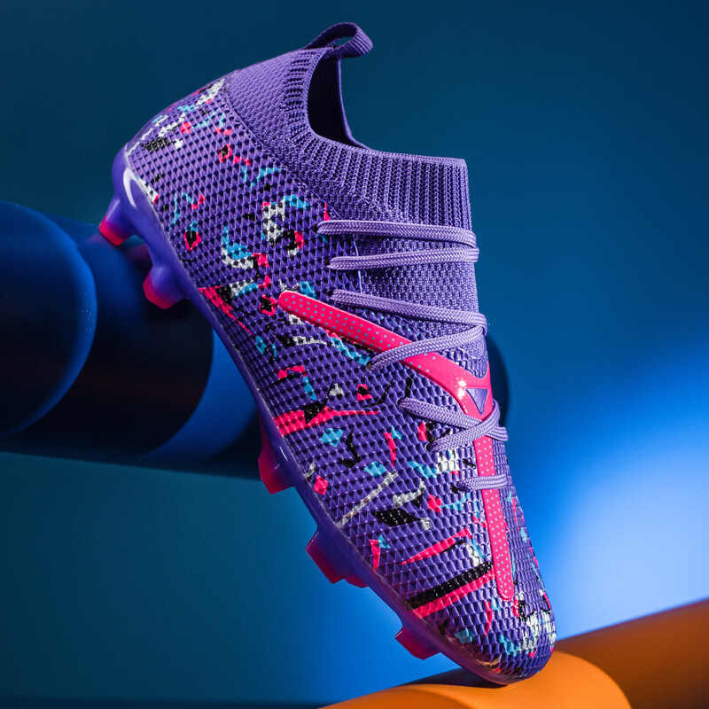 Мъжки футболни обувки Дълги шипове Футболни бутли Спортни обувки за закрито Професионални футболни обувки Drop Shipping Унисекс Дишащи меки