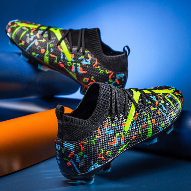 Мъжки футболни обувки Дълги шипове Футболни бутли Спортни обувки за закрито Професионални футболни обувки Drop Shipping Унисекс Дишащи меки