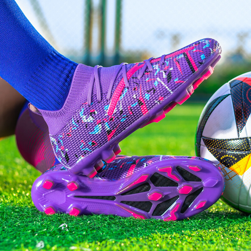Мъжки футболни обувки Дълги шипове Футболни бутли Спортни обувки за закрито Професионални футболни обувки Drop Shipping Унисекс Дишащи меки