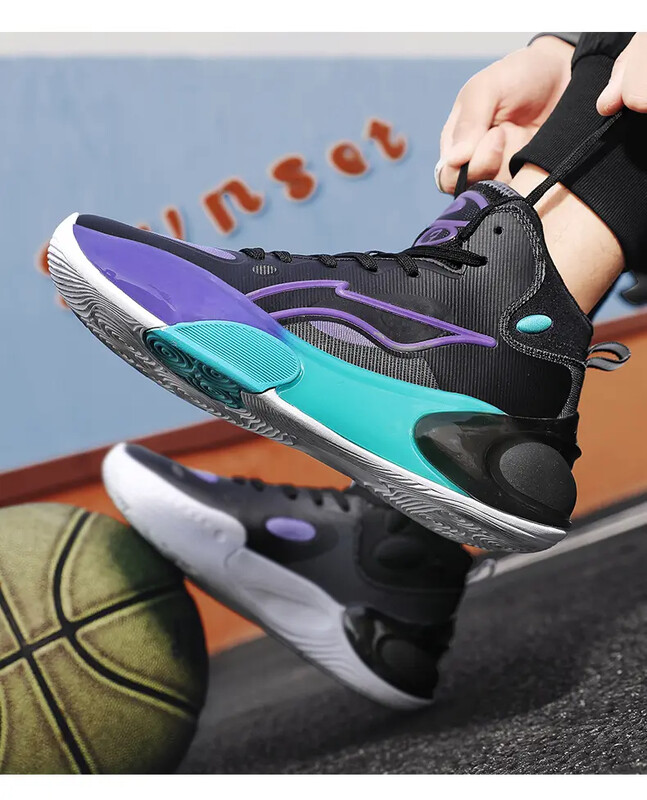 Нови високи мъжки обувки с дишаща мрежеста повърхност, спортни ежедневни обувки за бягане, спортен живот, всички съвпадат с обувки с дебела подметка