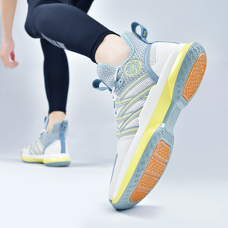 Оранжеви мъжки високи баскетболни обувки, тренировъчни спортни обувки против подхлъзване, детски и юношески ботуши с възглавнички