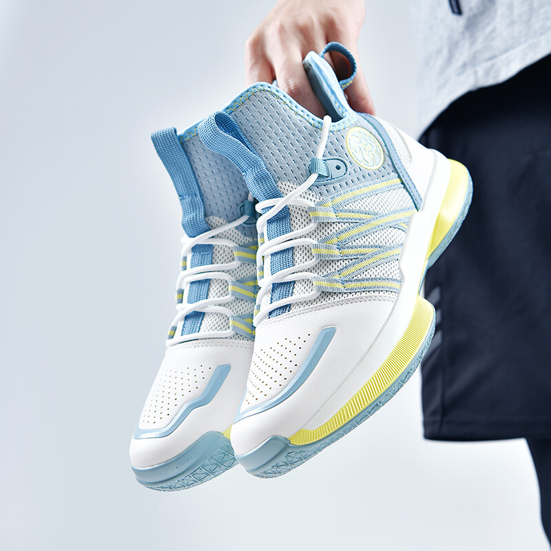 Оранжеви мъжки високи баскетболни обувки, тренировъчни спортни обувки против подхлъзване, детски и юношески ботуши с възглавнички