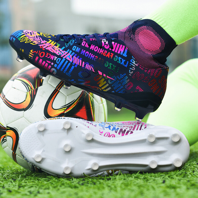 Оригинални мъжки футболни обувки Изкуствена трева Дълги шипове Футболни обувки за полеви тренировки 2023 г. Нови детски футболни обувки за момчета