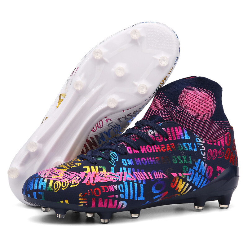 Оригинални мъжки футболни обувки Изкуствена трева Дълги шипове Футболни обувки за полеви тренировки 2023 г. Нови детски футболни обувки за момчета