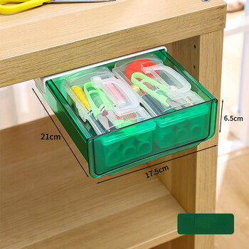 Clear Under Desk Hidden Drawer Office Storage Box Organizer Συρτάρι Γραφείο αναλώσιμων Βάση ράφι σημειωματάριων στυλό Δίσκος αποθήκευσης χαρτικών