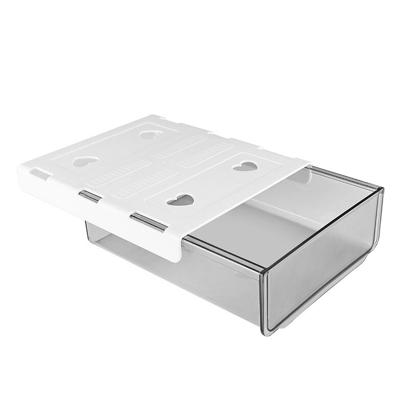 Прозрачно скрито чекмедже под бюрото Офис Кутия за съхранение Органайзер Чекмедже Поставка за консумативи за бюро Поставка Химикалка за бележки Тава за съхранение на канцеларски материали