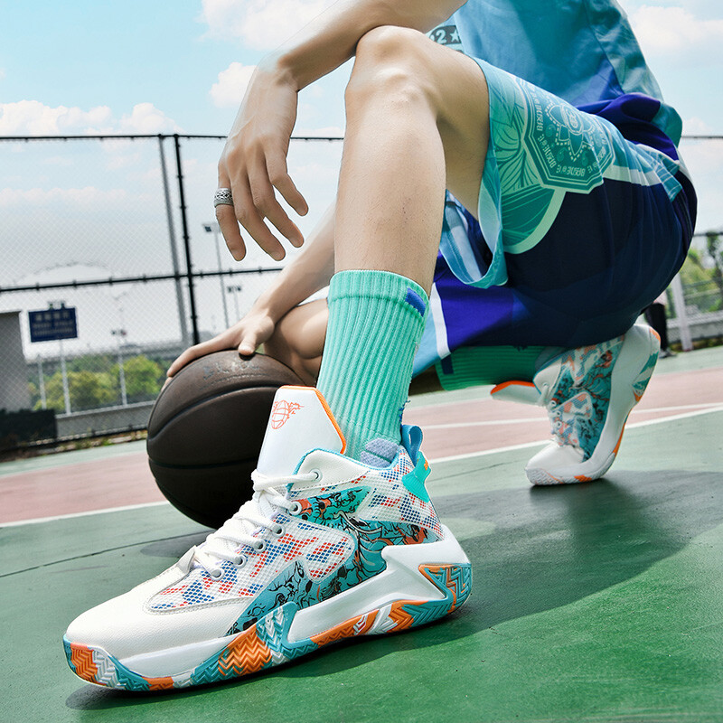 Нови мъжки висококачествени баскетболни обувки, омекотяващи нехлъзгащи се спортни тренировъчни, атлетични глезени, гимнастически обувки, професионални унисекс маратонки