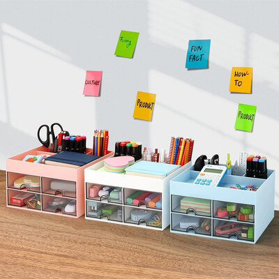 1PC Desk Storage Box Multi-functional Drawer Cabinet Student Stationery Division Division Desk Office Sundry Place