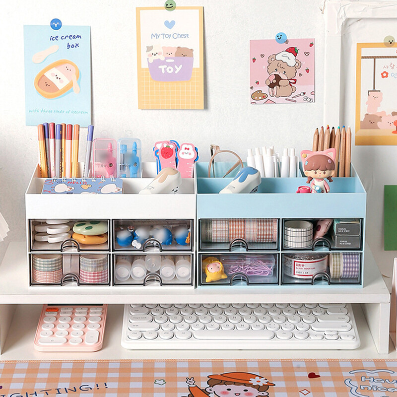 1PC Кутия за съхранение на бюро Многофункционален шкаф за чекмеджета Студентски канцеларски отдел Отдел Бюро Офис Разни места