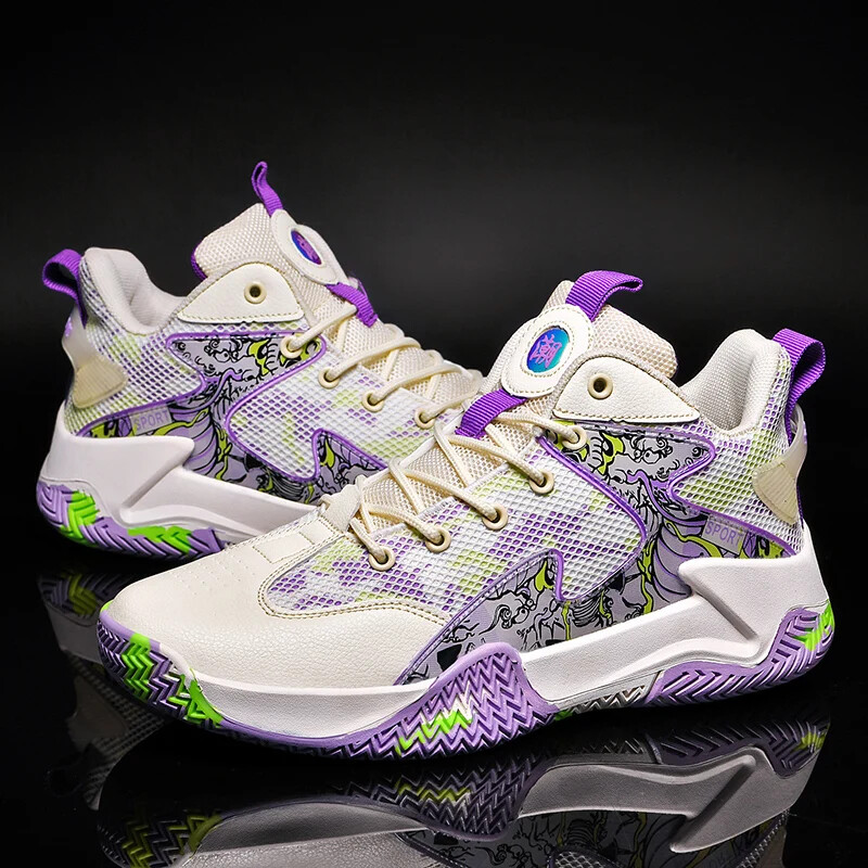 Мъжки баскетболни обувки, дишащи, омекотяващи, нехлъзгащи се носени спортни обувки, спортни спортни баскетболни маратонки за жени