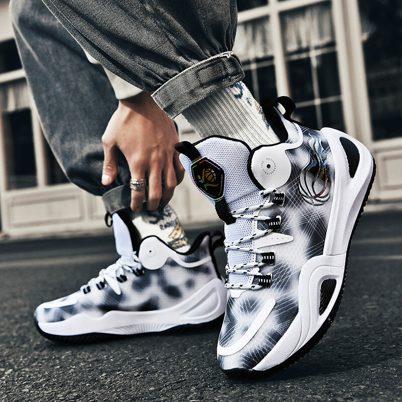 Dragon New Year Red висококачествени мрежести дишащи баскетболни обувки мъжки практични устойчиви на износване маратонки тренировъчни обувки