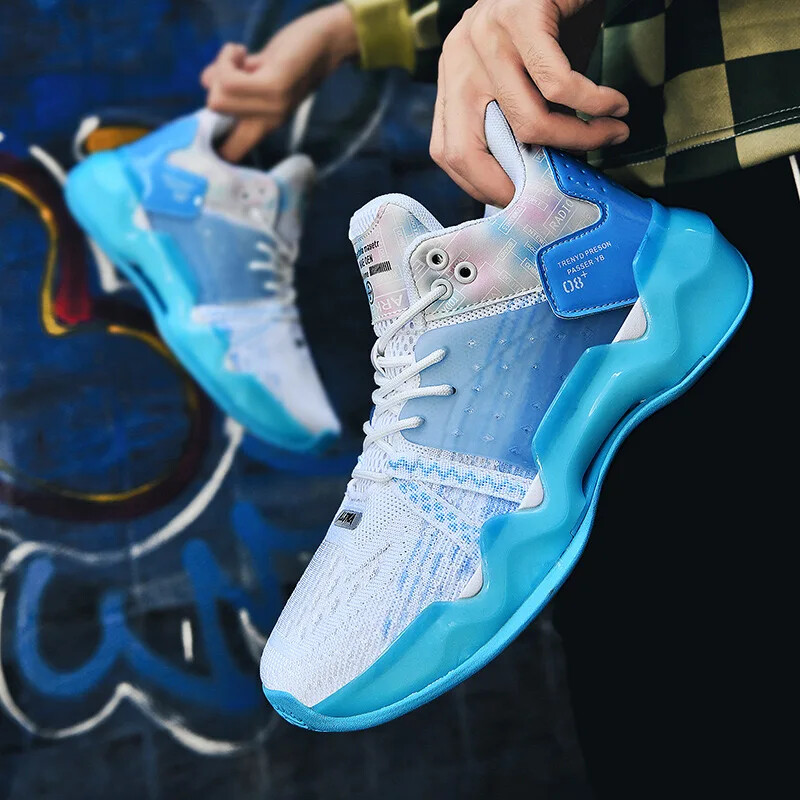 2024 Висококачествени баскетболни обувки за двойки Противоплъзгащи се износоустойчиви практични спортни обувки Дишащи студентски спортни обувки