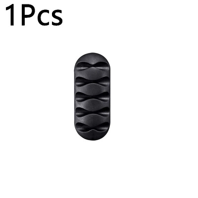 10/1 db Öntapadó kábelrögzítő szilikon USB-kábeltartó Szervező Vezetékkezelő kapcsok otthoni irodai asztalhoz, rendezett