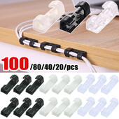 100/80/40/20db öntapadó kábelrendező kábeltekercselő kezelőkapcsok adattelefonvonal vezetéktartó asztali rendszer