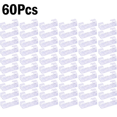 1-60 db Öntapadó kábelkapcsok Szervező Cseppvezetéktartó Vezetékkezelés Ethernet kábeltelevízióhoz PC asztal alatti autós vezetékcsipesz