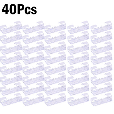1-60 db Öntapadó kábelkapcsok Szervező Cseppvezetéktartó Vezetékkezelés Ethernet kábeltelevízióhoz PC asztal alatti autós vezetékcsipesz