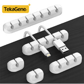 Kabeļu organizētāja pārvaldības vadu turētājs Elastīgs USB kabeļa uztīšanas kārtīgs silikona klipu turētājs Kabeļa organizatora turētājs tālrunim