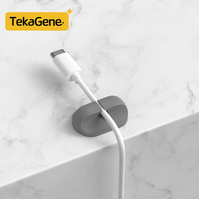 Kabeļu organizētāja pārvaldības vadu turētājs Elastīgs USB kabeļa uztīšanas kārtīgs silikona klipu turētājs Kabeļa organizatora turētājs tālrunim