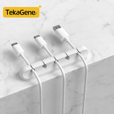 Kabeļu organizētāja pārvaldības vadu turētājs Elastīgs USB kabeļa uztīšanas kārtīgs silikona klipu turētājs Kabeļa organizatora turētājs tālrunim