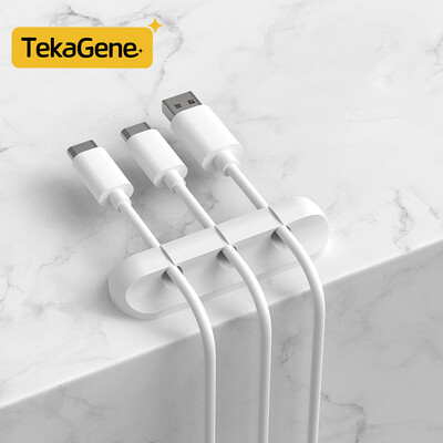 Kabeļu organizētāja pārvaldības vadu turētājs Elastīgs USB kabeļa uztīšanas kārtīgs silikona klipu turētājs Kabeļa organizatora turētājs tālrunim
