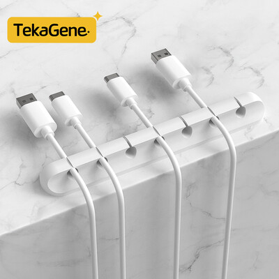Kabeļu organizētāja pārvaldības vadu turētājs Elastīgs USB kabeļa uztīšanas kārtīgs silikona klipu turētājs Kabeļa organizatora turētājs tālrunim