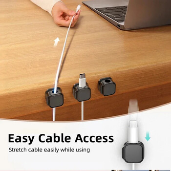 Magnetic Cable Clips Καλώδιο Ομαλή ρυθμιζόμενη βάση στήριξης καλωδίου κάτω από το γραφείο Διαχείριση καλωδίων Wire Keeper Θήκη οργάνωσης καλωδίου 1/3/6PC