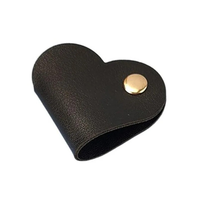 Кожен органайзер за кабели Щипка за връзки Сърце Управление на кабели Силиконов проводник Мениджър Мишка Слушалка Държач Линия за данни Каишки за навиване