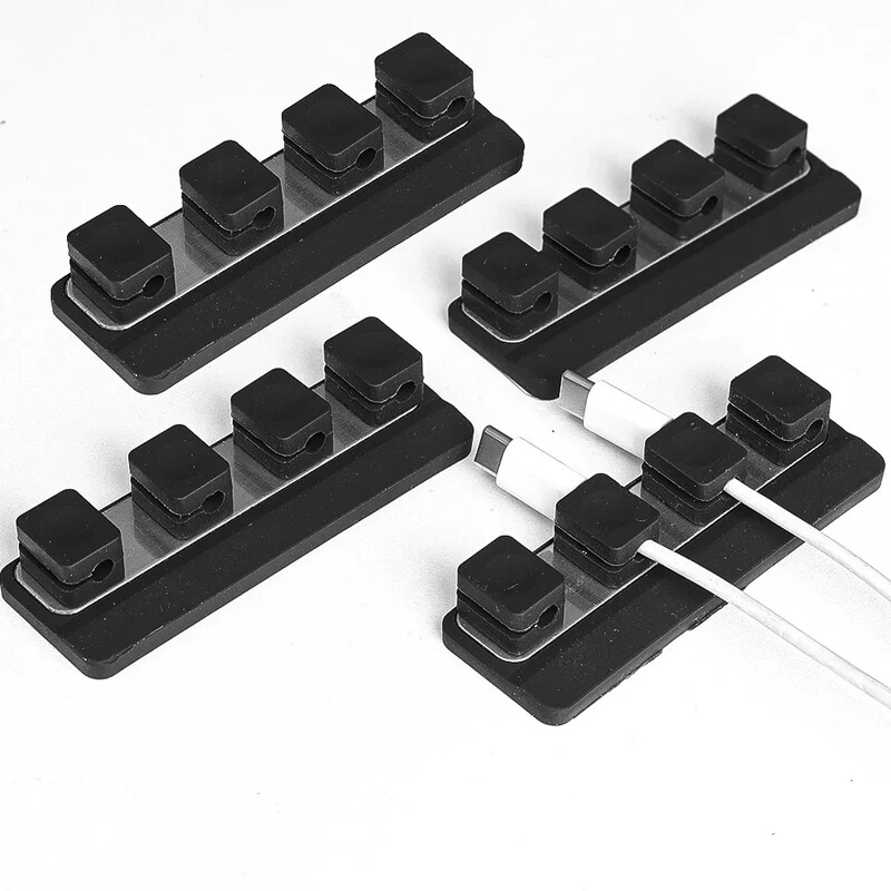 Магнитен органайзер за кабели USB кабели за навиване Щипка Настолна работна станция Протектор за кабел Държач за кабел за домашен офис