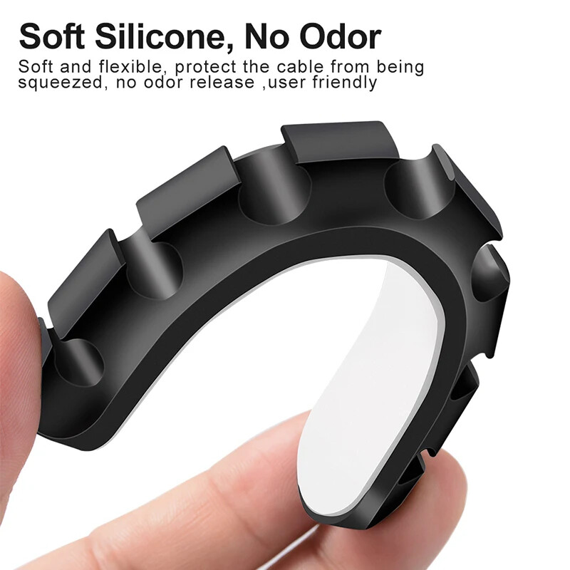 Силиконов органайзер за USB кабели Устройство за навиване на кабели Desktop Tidy Management Clips Държач за кабели за мишка Органайзер за кабели за слушалки