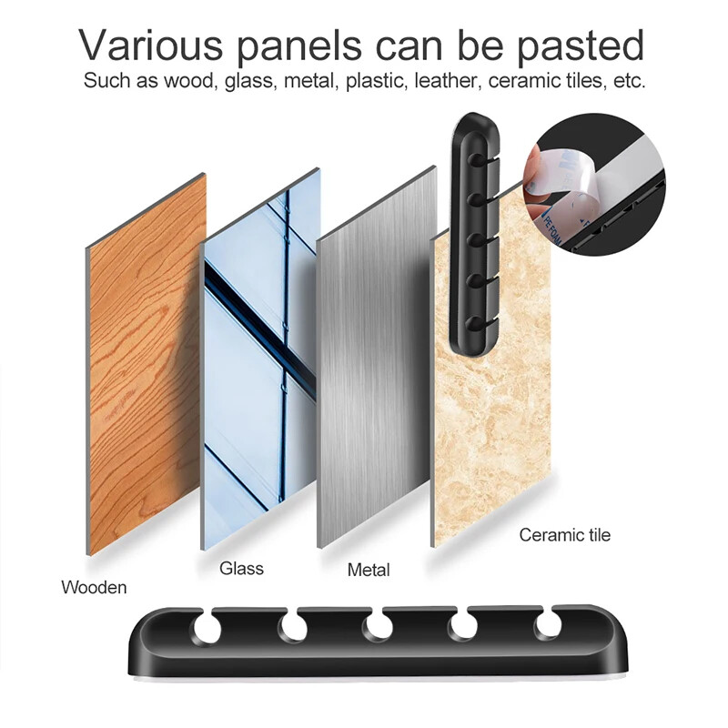 Силиконов органайзер за USB кабели Устройство за навиване на кабели Desktop Tidy Management Clips Държач за кабели за мишка Органайзер за кабели за слушалки