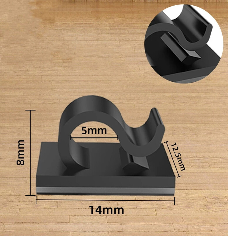 1/10/30PCS Щипки за кабели Самозалепващ се кабел за управление на държач за тел Струнна светлина Организатор Скоба Бюро Аксесоари за щипка за тел за кола