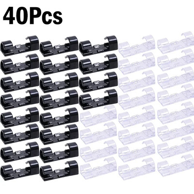 Öntapadó kábelrögzítők Vezetékes kábelrendezők Kábeltartó TV-hez PC Laptop Ethernet autós vonalrögzítő bilincs kábeltekercselő kezelő